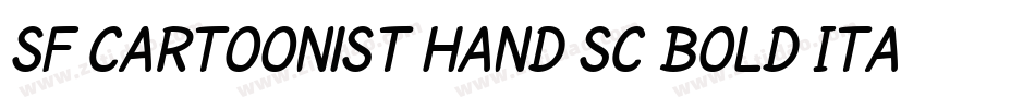 SF Cartoonist Hand SC Bold Italic字体转换